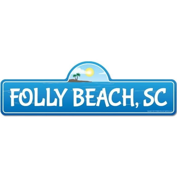 Folly, SC South Carolina Beach Street Sign