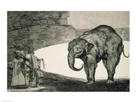 Folly of Beasts from the Follies series Canvas Art - Francisco De Goya (24 x 18)