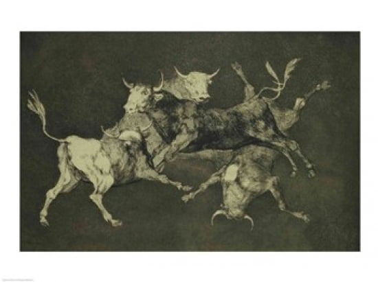 Folly of the Bulls from the Follies series Canvas Art - Francisco De Goya (24 x 18)