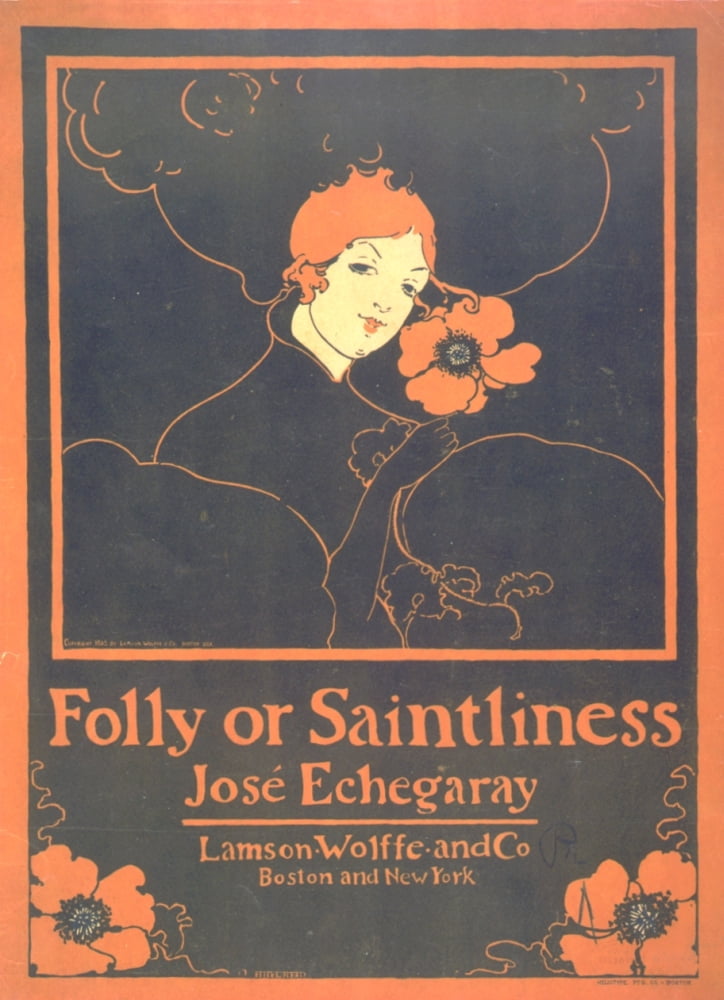 Folly or Saintliness 1895 Canvas Art - Ethel Reed (24 x 36)
