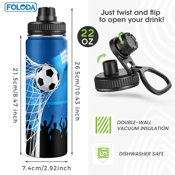1PC 22oz Foloda 304 Stainless Steel Insulated