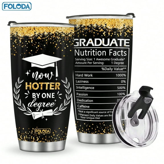 Foloda 1pc Graduation Tumbler Inspirational Gift for Her Him Women Friends Daughter High Senior Middle School College University Student Farewell Birthday Christmas Gift Graduation Gift Ideas 20oz