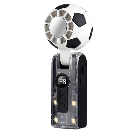 Foluu High Speed Portable Cooling Fan, 100 Speeds, 4 Model Led Lights, Soccer Design