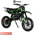 thumbnail image 1 of Fompes 2-Stroke 49cc Gas Dirt Bikes 2-Stroke Mini Kids Dirtbike Kids Dirt Bike with Front Rear Disc Brakes Off-Road Tires Shock Absorption Easy Pull Start Dirtbikes Load Capacity Up to 330lbs-Green, 1 of 15