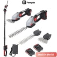 thumbnail image 1 of Fompes 2-in-1 Pole Hedge Trimmer Cordless 21V Electric Mini Trimmer Tool for Yard Detachable 13" Dual-Blade Telescoping Pole Dual 1.5Ah Battery Powerful Branches Cutter for Tree & Shrubs Pruning, 1 of 15