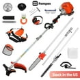 thumbnail image 1 of Fompes 52cc Gas Weed Wacker Hedge Trimmer Gas Powered 5 in 1 String Trimmer/Edger 2-Stroke Brush Cutter Cordless Pole Saw Hedge Pruner Multi-functional Yard Care Tools for Garden, 1 of 24