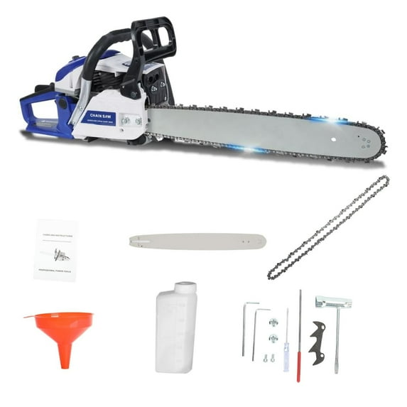 Fompes 58CC Gas Powered Chainsaw, 20Inch Bar Chainsaws 2-Cycle Cordless Handheld Petrol Gasoline Chain Saw for Tree Felling Forestry Logging Backyard Storm Cleanup Farm Wood Cutting