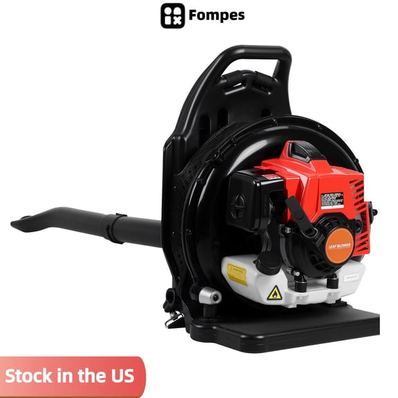 Fompes 63cc 700CFM 200MPH Gas-Powered 2-Cycle Backpack Leaf Blower for Lawn Yard Cleanup, Efficient Fuel Tank, Ergonomic Design, All-Season Use