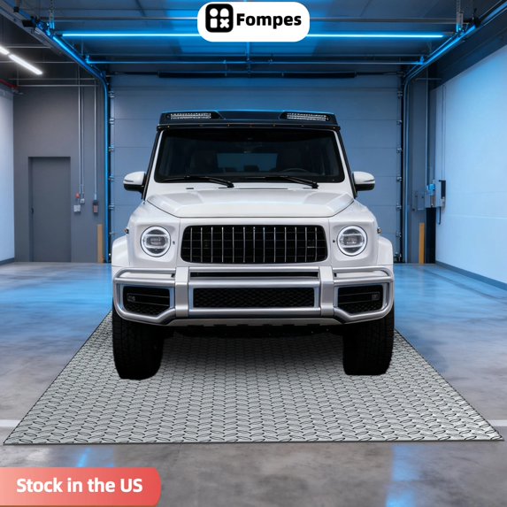Fompes 7.5 x 20 FT Garage Floor Mat, Thickened Anti-slip Texture PVC Garage Mats Flooring Roll for Under Car, Garage Parking Mats for Floor Large SUVs, MPV, Pickup Truck