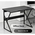 thumbnail image 1 of Fompes Home Office Desk,40-Inch Long Computer Desk with Storage Shelf, U-Shaped Legs,Modern Writing Desk,Black, 1 of 13