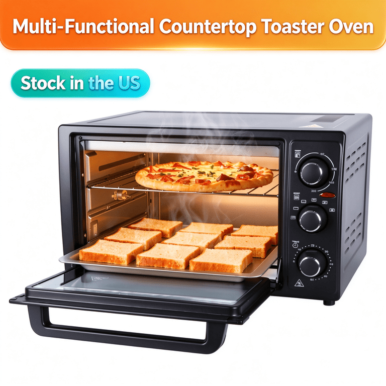 Fompes Kitchen Convection Oven,1500W Multi-Functional Countertop ...