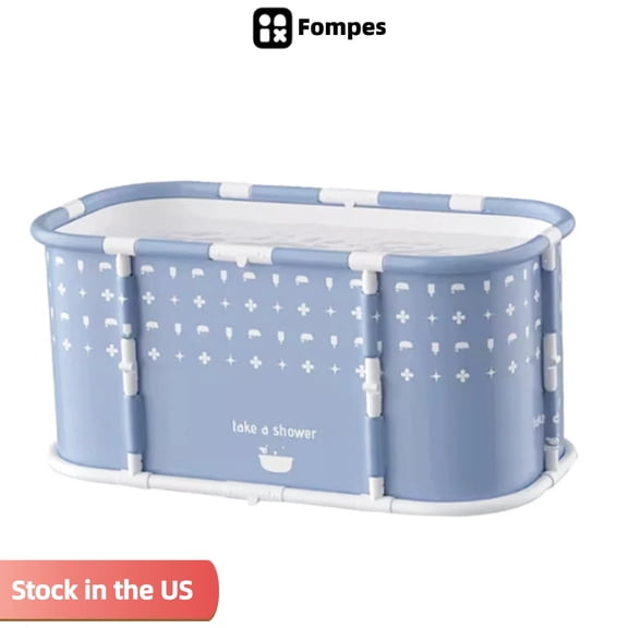 Fompes Portable Bathtub, Foldable Bathtub Non-Inflatable, Freestanding Shower Bathtubs, Collapsible SPA Soaking Bath Tub, Hot & Ice Bath Tub for Indoor Outdoor-45inch