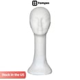 thumbnail image 1 of Fompes Styrofoam Model Heads Hat Wig Long Neck Foam Mannequin Female Wig Head Stand Mannequin Head for Wigs Wig Holder Round Base 17.7 Inches Female Mannequin Head, 1 of 7