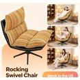 thumbnail image 1 of Fompes Swivel Lounge Chair with 360-degree Swiveling,Yellow Rocking Swivel Accent Chair,Oversized Comfy Reading Chair,3 Levels Adjustable Backrest, 1 of 13