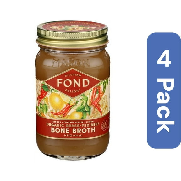 Fond Bone Broth Beef Bone Cinnamon Organic 14 oz (Pack Of 4)