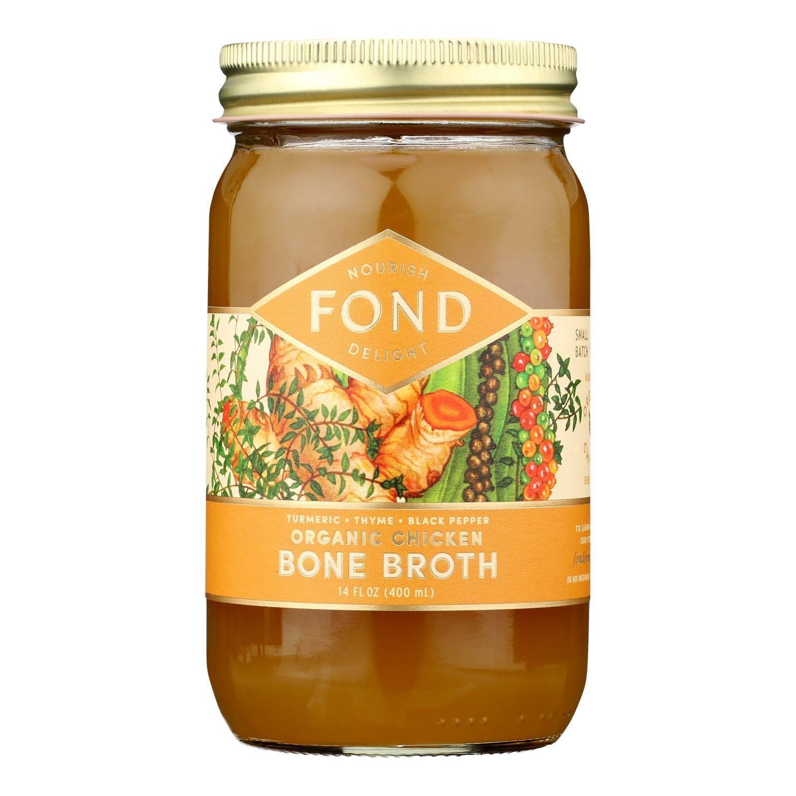 Fond Bone Broth - Bne Brth Lq Lt Turmrc - Case of 4-14 FZ