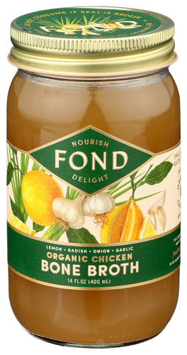 Fond Bone Chicken Lemon Bone Broth 14 fl oz (Pack of 4)
