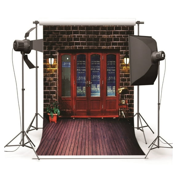 Fond Studio Photography Backdrops Prop Outdoor Brick Wall Red Door Vinyl Photo Backgrounds for Photo Studio for Wedding Children