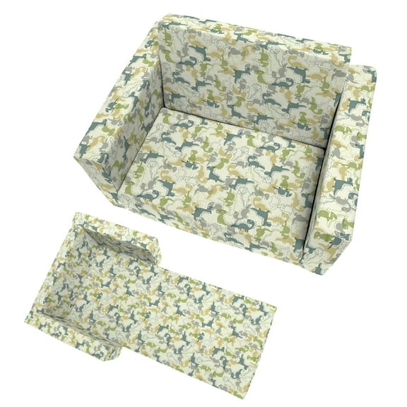 Fond plus Found Kid's Convertible Sleeper Sofa, Dinosaur