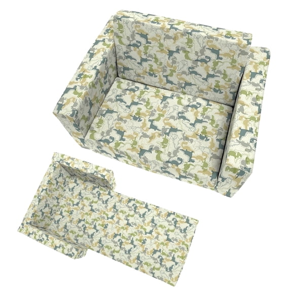 Fond plus Found Kid's Convertible Sleeper Sofa, Dinosaur