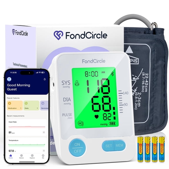 FondCircle Upper Arm Blood Pressure Monitor for Home Use