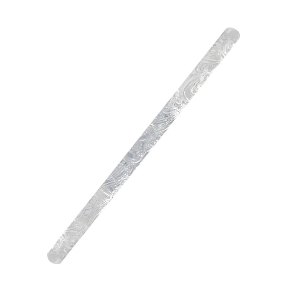Fondant Acrylics Printing Rolling Pin Sea Waves Transparent Rolling Pin Pastrys Baking Tools Embossing Baking Tools, White 1PCS