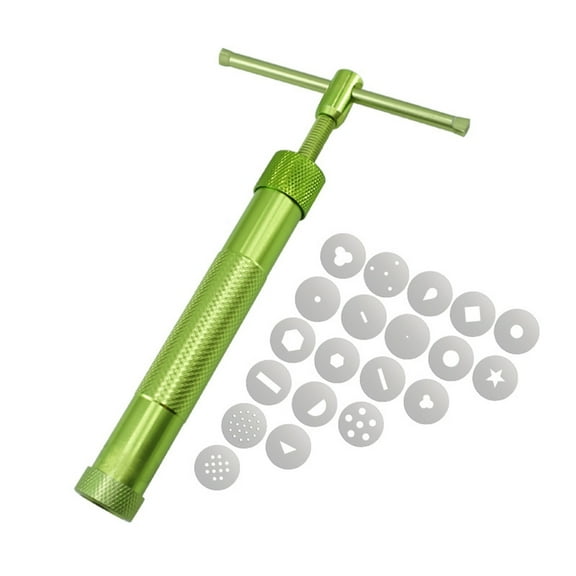 Fondant Cake Molds Clay Extruder with 20 Tips Rotary Molds Tool Baking Tool Sugar Pastes Extruder Cutter Decorating Tool