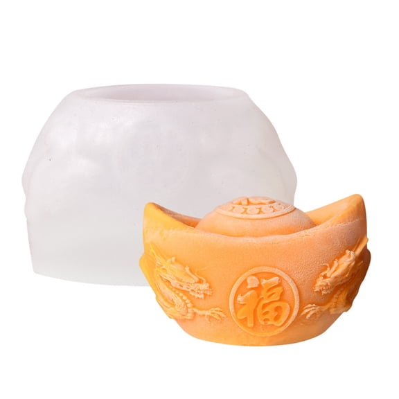 Fondant Chocolate Gold Ingot Shape Silicone Mousses Cake Decorating Tool Soap Easily to