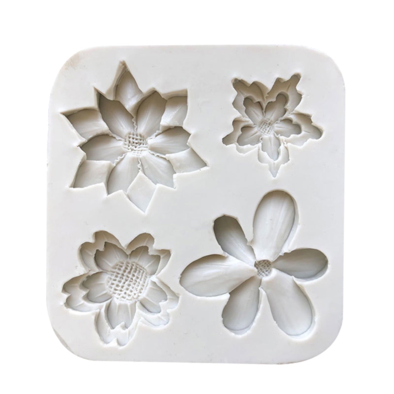 Fondant Daisy Sunflower Flower Silicone Mould Resin Bead with Hole