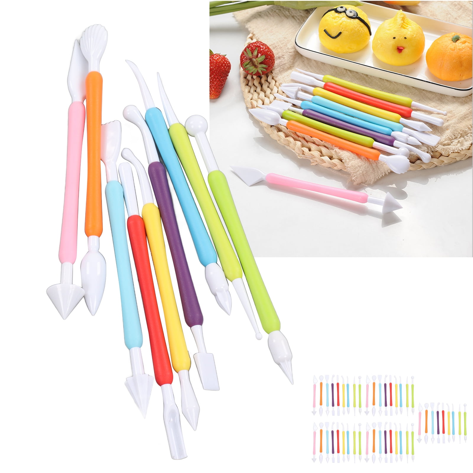 Fondant Decorating Tool Food Paint Brush Fondant Sugar DIY Tools Set PP