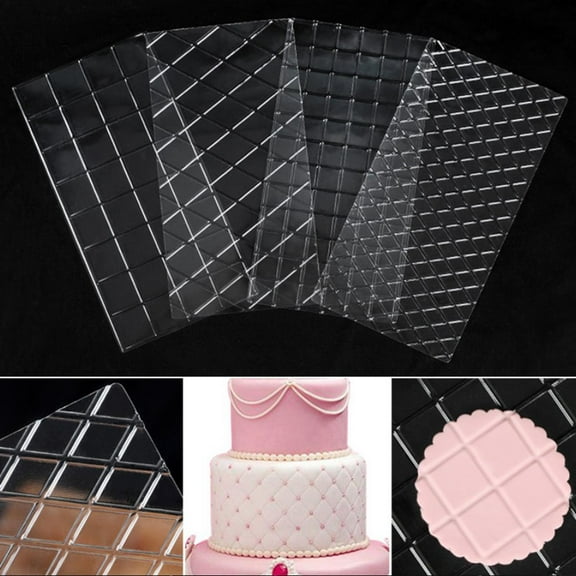 Fondant Impression Mat Cake Border Decorating Tool Cake Cake Bakeware Baking Tools Gifts Grid Pattern