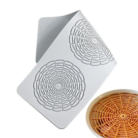 Fondant Impression Mats Pastry Moulds 3 Cavity Hollow Round Net Lace Mat