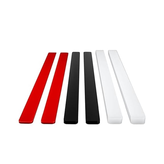 Fondant Leveler Set - 13.75 Inch Dough Smoother Tool - Cake Decorating Leveling Kit - White, Black, Red - Ideal for Pastry, Pizza & Pie Crusts