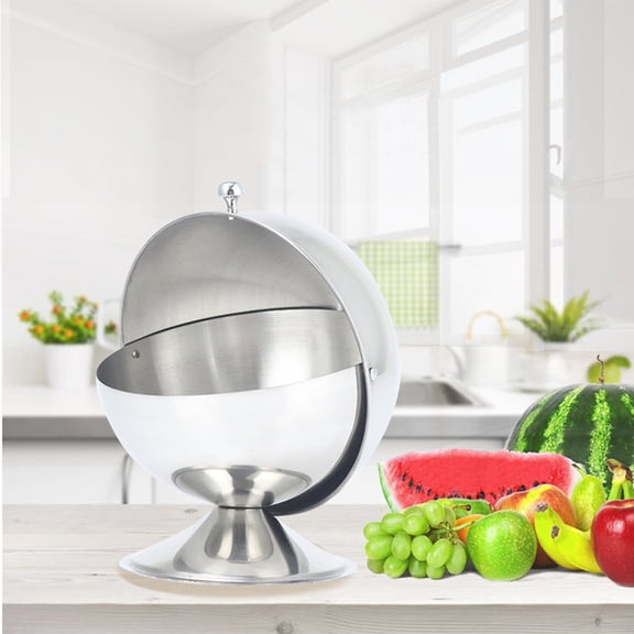 Supvox Stainless Steel Modern Spherical Sugar Bowl for Kitchen and Dining Table Use, and Stylish