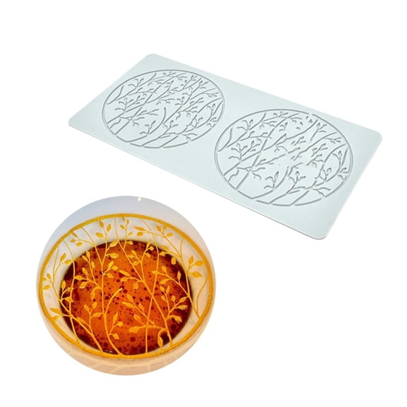 Fondants Impression Mats Pastries Molds Branch Pattern Laces Mat Chocolate Silicones Molds for Cake Decorating