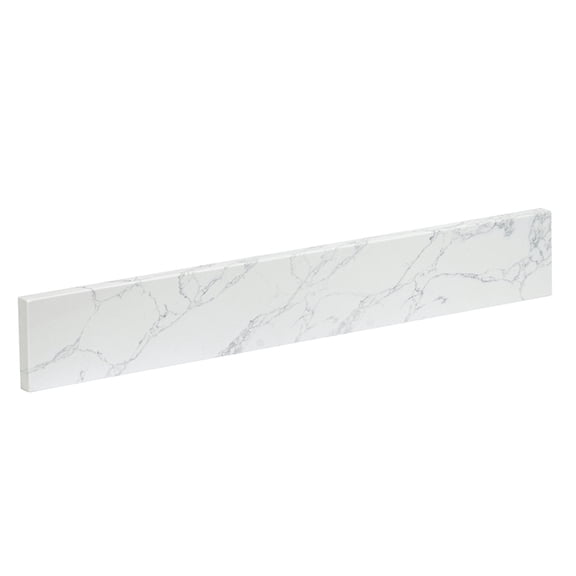 Fondis 30 in.W Engineered Stone Vanity Backsplash in Grain White