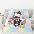 thumbnail image 1 of Fondo hello kitty Blanket,Throw Blanket for Kids and Adults,Soft Plush Fleece Blanket for Bed,Couch,Travel,Cozy Queen Size Blanket, 80"x60", 1 of 4