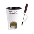 thumbnail image 1 of Fondue Coffee Cup with Candle & Fork, Chocolate Melting Mug for Christmas, Heated Hot Cocoa Mug Set, 1 of 7