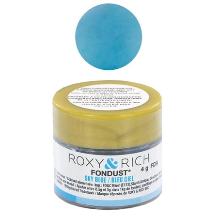 Fondust Hybrid Powder Food Color Sky Blue, 4 Grams by Roxy & Rich