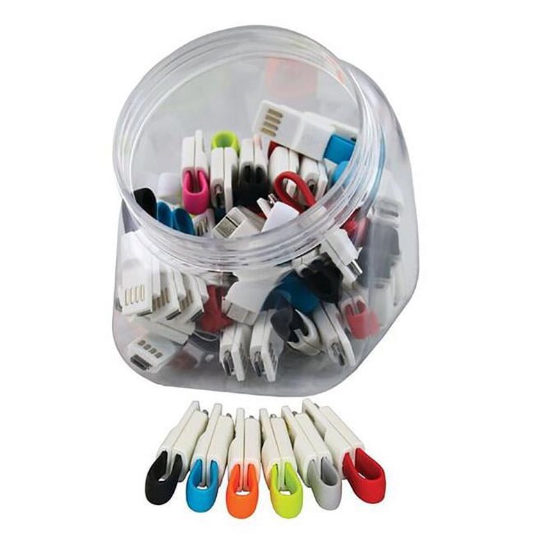 Fonegear 3785953 3.5 in. USB 2.0 Micro Cable, Assorted Color 