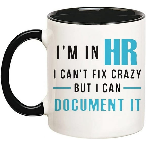 Fonhark Bone China Mug, Funny HR, 11 Oz Novelty Coffee/Tea Cup/Mug for Human Resource Manager, Director, Office Gift
