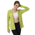 thumbnail image 1 of Fonma Hooded Women's Athletic Full Zip Lightweight Workout Jacket with Pockets Yellow S, 1 of 9