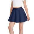 thumbnail image 1 of Fonma Mini Skirt for Girl High Waisted A Line Flare Pleated Athletic Tennis Skater Skirts School Kids Uniform 3-13 Years Navy, 1 of 4