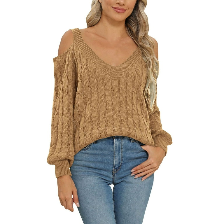 Off the shoulder twist sweater hot sale