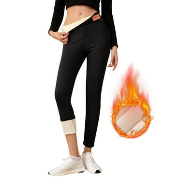 Fonma Women's Warm Sherpa Lined Athletic Sweatpants Jogger Fleece Pants Black L