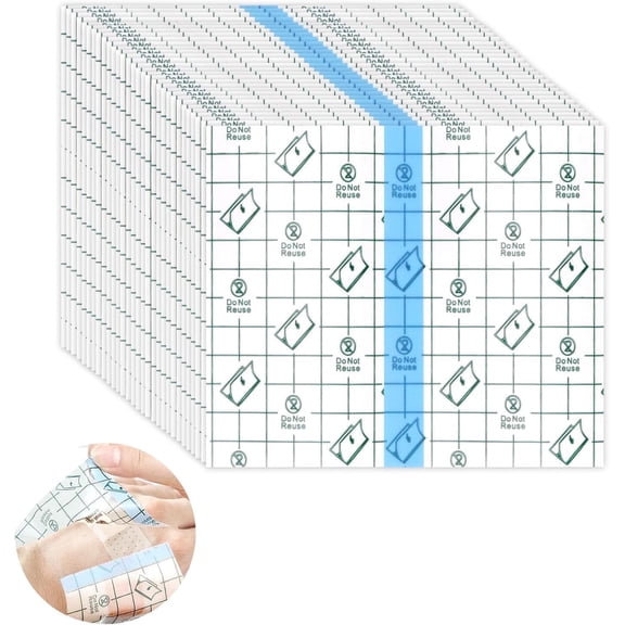 Fonmwin 60 PCS Tattoo Bandage, Waterproof Transparent Tattoo Aftercare Cover Protective Shower Film Wrap (5.9*4.7 inch)