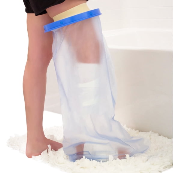 Fonmwin Waterproof Cast Cover, Wound Barrier & BanFonmwine Protector, Reusable with a Watertight Seal for Showers, Baths and Pools, Fits Adult Large Leg up to 42 Inches in Length, Long Leg