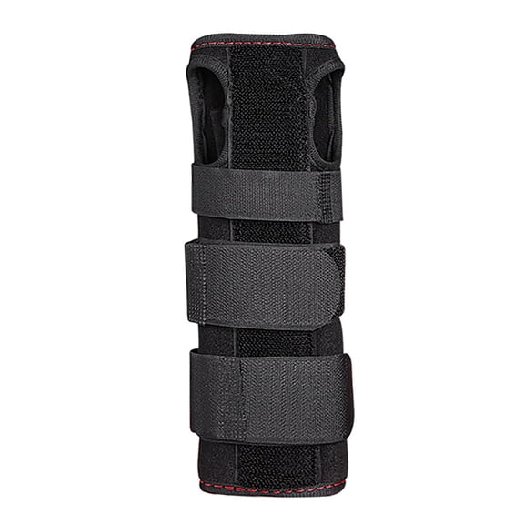 Fonmwin Wrist Support Brace for Men Women Adjustable Hand Support with 2 Metal Splint Stabilizer And 3 Straps for Left And Right Hand Arthritis Tendonitis Sprain Injuries Wrist PainOne SizeBlack