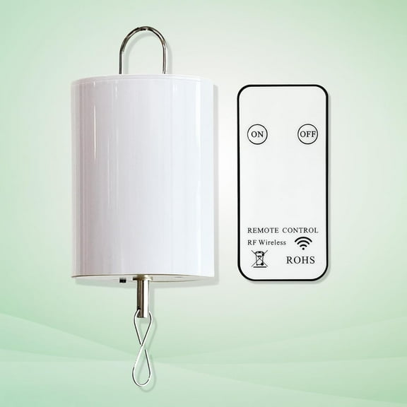 Fonmy Hanging Display Spinner Motor White 20RPM Rotating for Hanging Decor Ornament - Medium Speed Display Motor Wind Chimes Wind Spinner with Mini Remote Controller for Battery Operated Motor