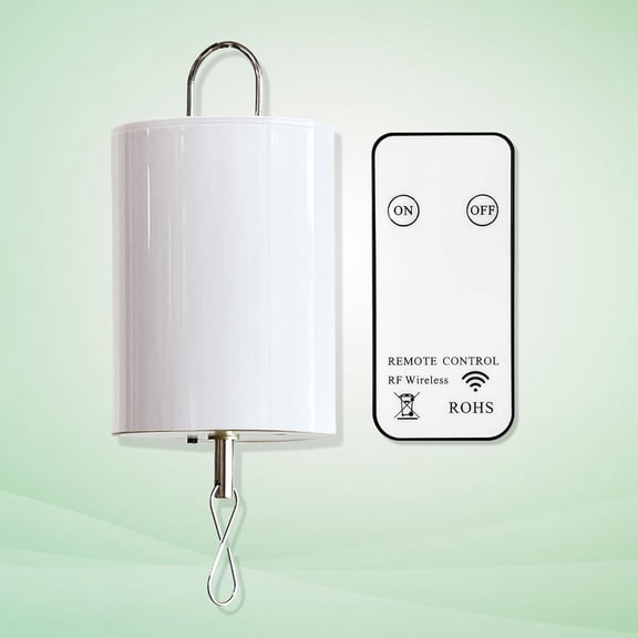 FONMY White Hanging Spinner Motor, 10 RPM Rotating Battery Operated Plastic Motor with Remote for Wind Spinner, Suncatcher, Chimes